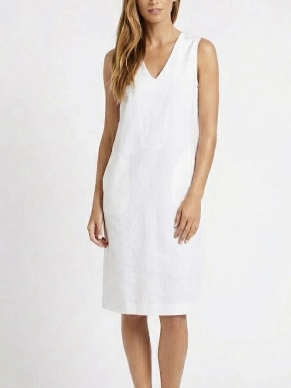 J McLaughlin Emmet Shift Dress NWT Clean White Lines. Sz Large. Preppy Classic